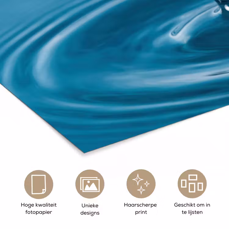Poster - Waterdruppel - Water - Oppervlakte — 5