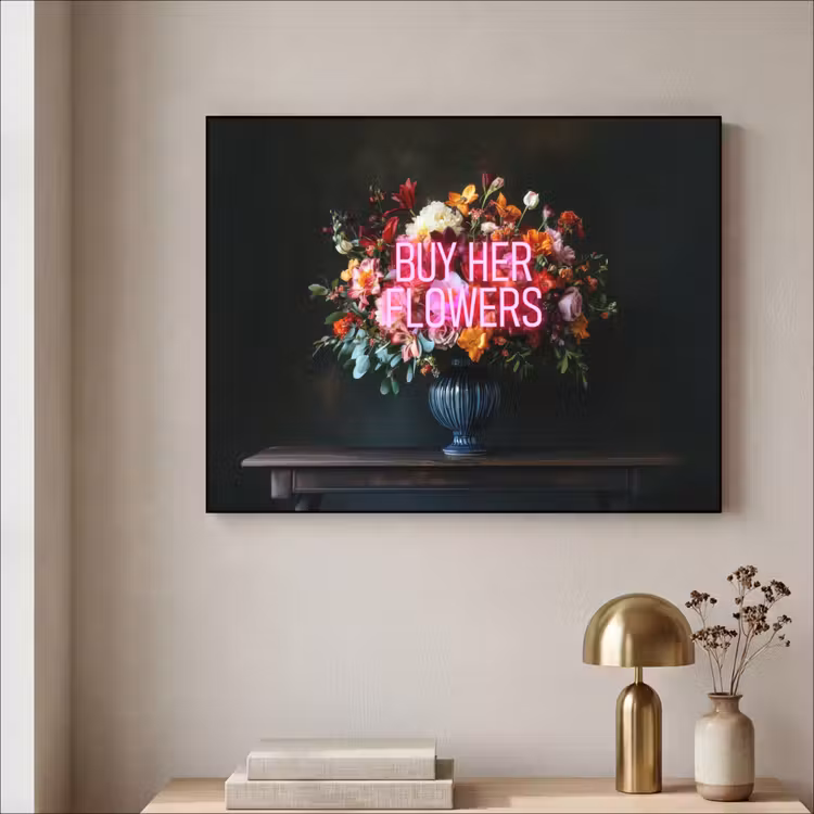 Art Frame - Quote - Bloemen - Vaas - Neon — 3