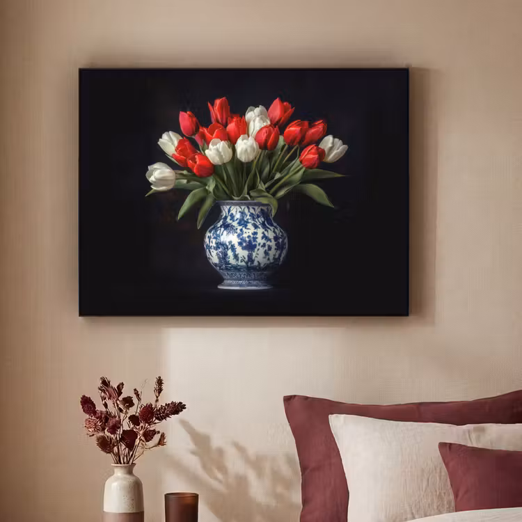 Art Frame - Rode - Bloemen - Tulpen - Vaas — 2