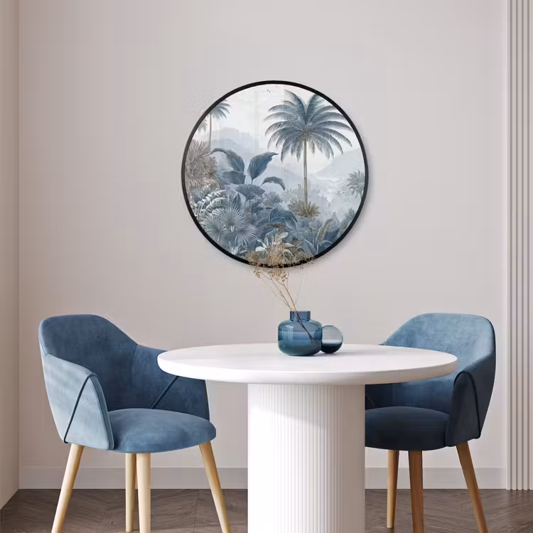 Ronde fotolijst - Jungle - Modern - Blauw - Groen — 3