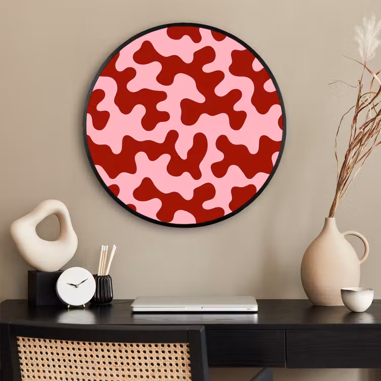 Ronde fotolijst - Modern - Abstract - Rood — 2