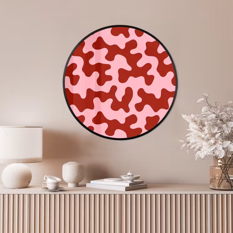 Ronde fotolijst - Modern - Abstract - Rood — 4