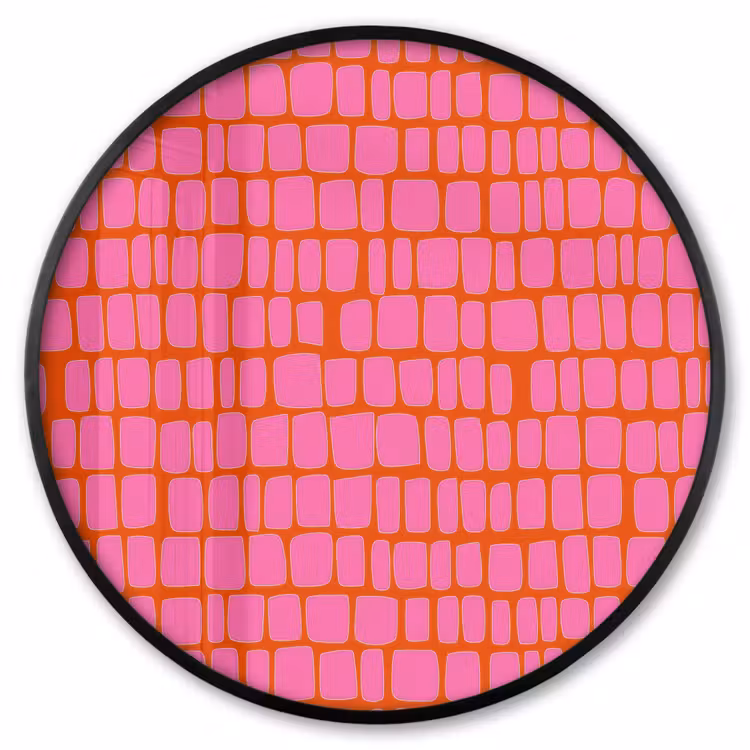 Ronde fotolijst - Organisch - Raster - Roze — 1