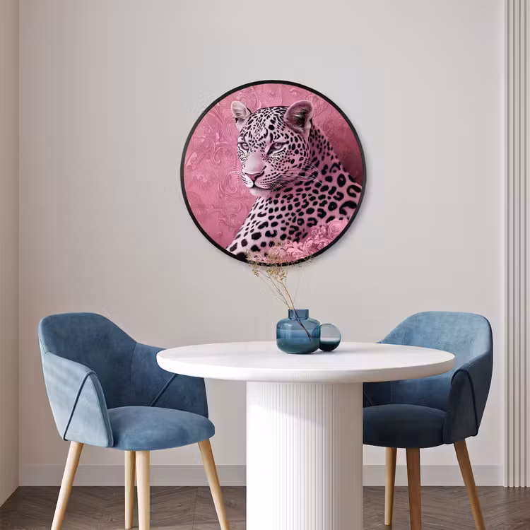 Ronde fotolijst - Panter - Luxe - Roze — 3