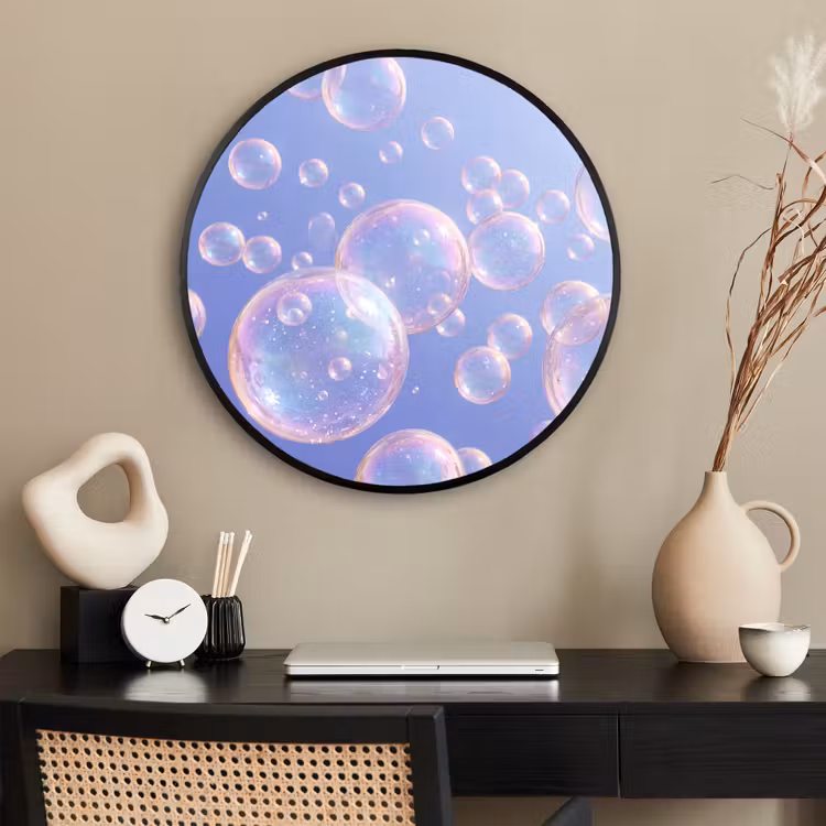 Ronde fotolijst - Pastel - Bubbels - Dromerig — 2