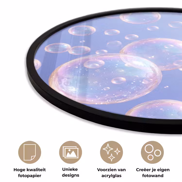 Ronde fotolijst - Pastel - Bubbels - Dromerig — 5