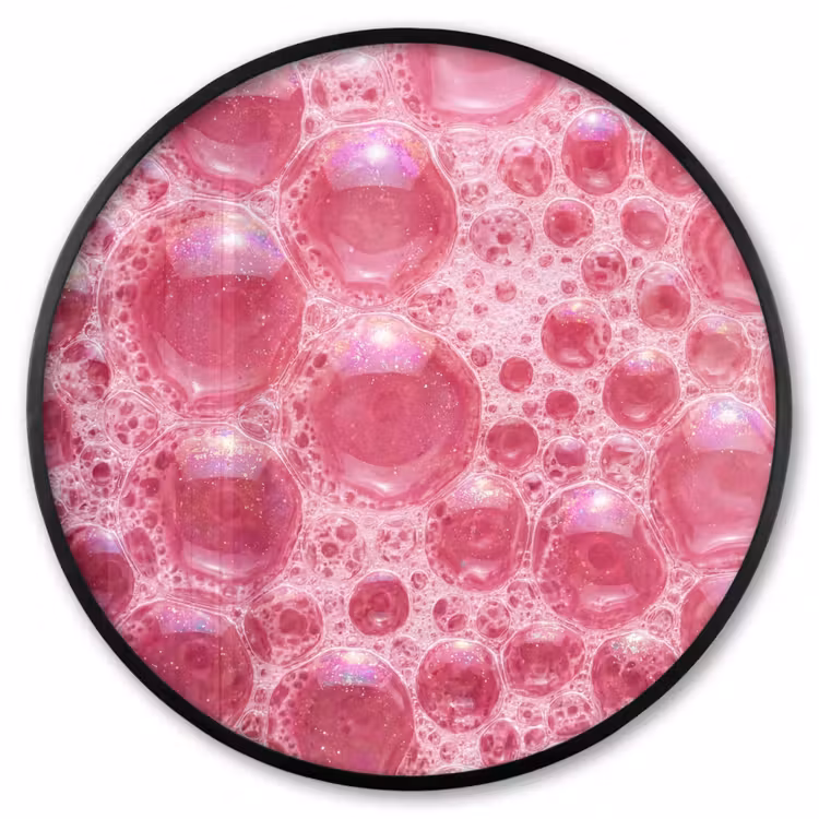 Ronde fotolijst - Roze - Schuim - Bubbels — 1