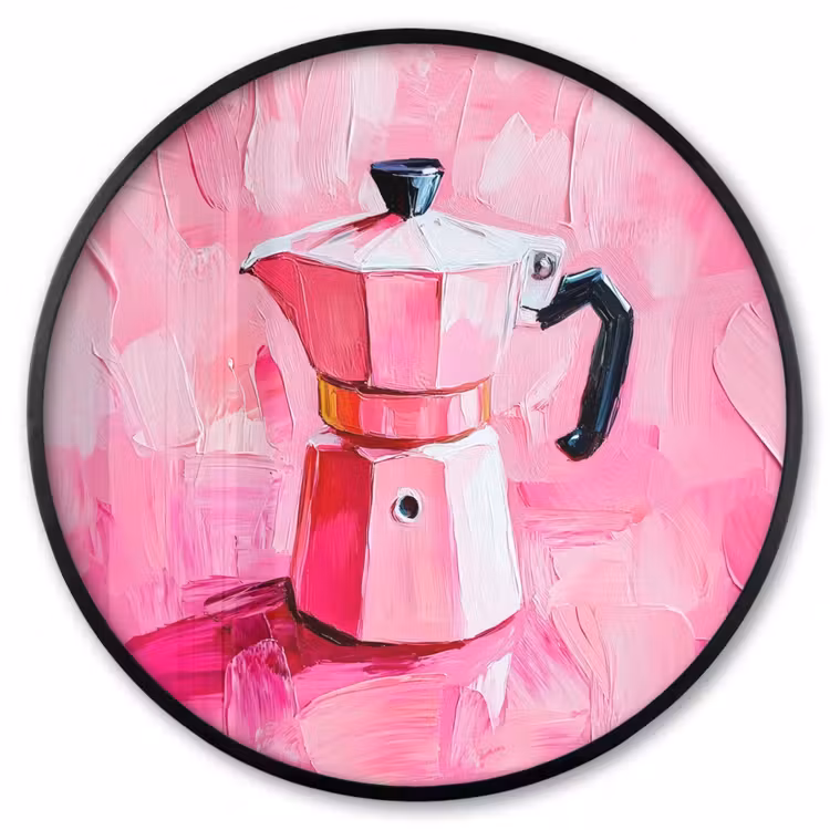 Ronde fotolijst - Roze - Verf - Coffee — 1