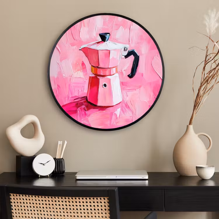 Ronde fotolijst - Roze - Verf - Coffee — 2