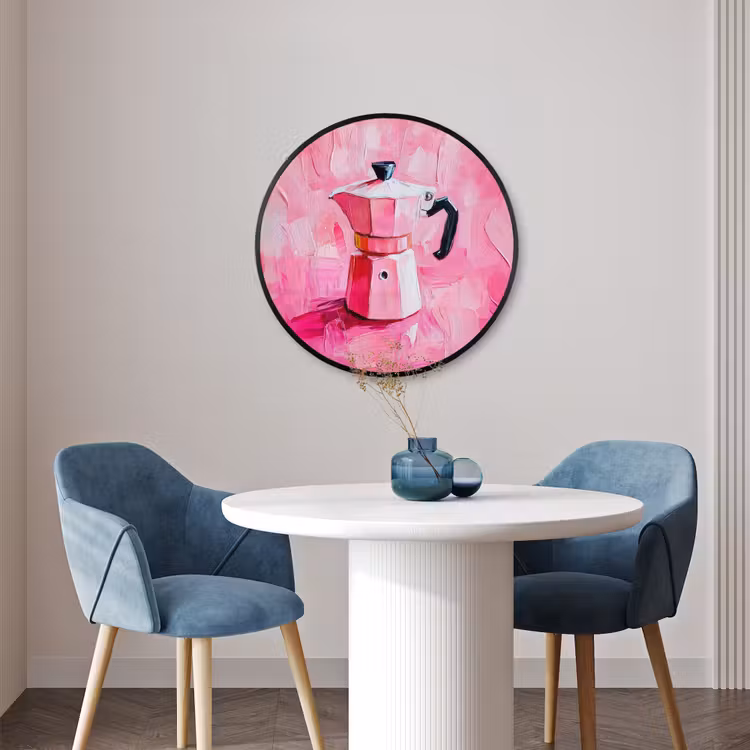 Ronde fotolijst - Roze - Verf - Coffee — 3