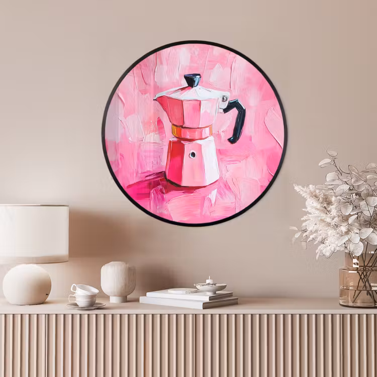 Ronde fotolijst - Roze - Verf - Coffee — 4