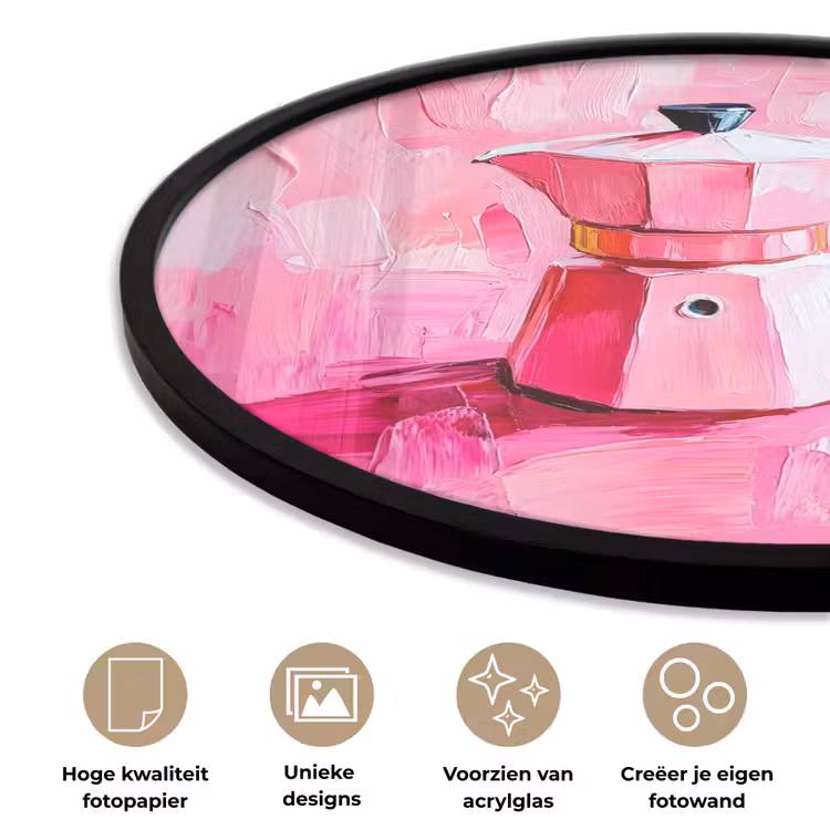 Ronde fotolijst - Roze - Verf - Coffee — 5