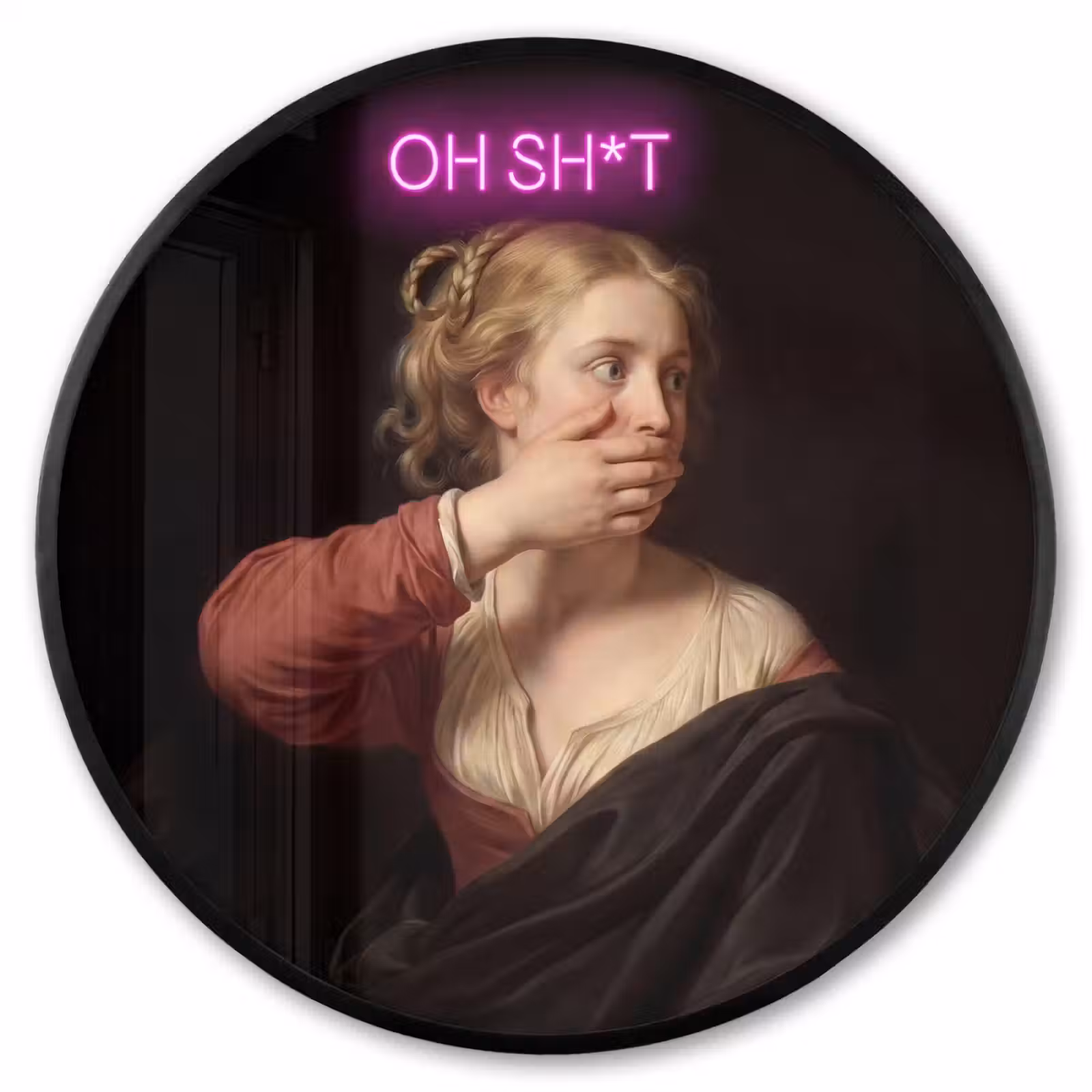 Ronde fotolijst - Quote - Neon - vrouw — 1
