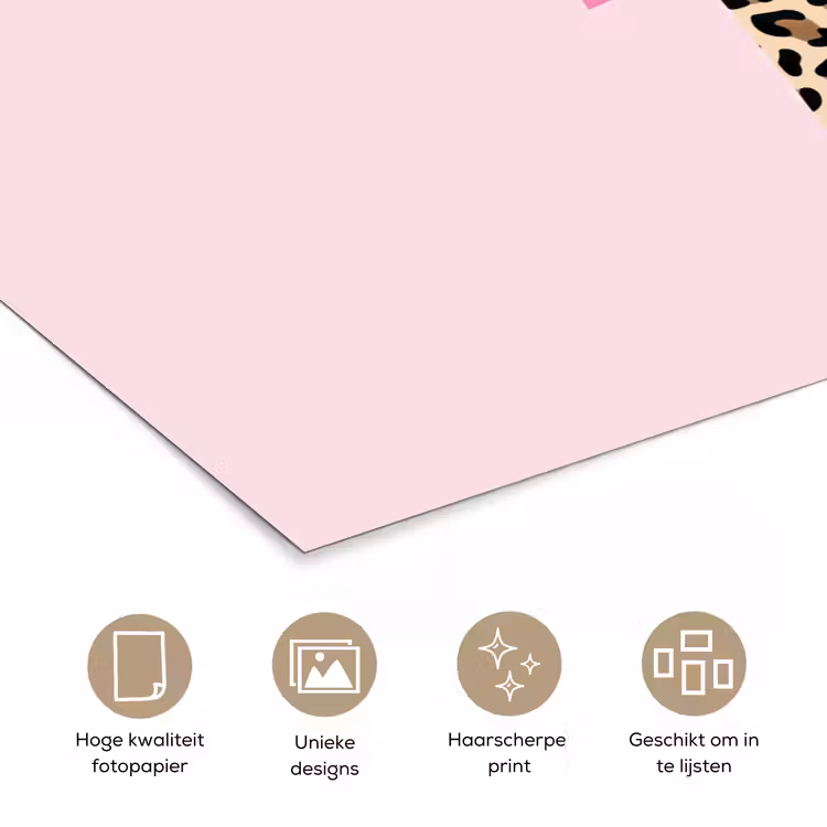 Poster - Stippen - Roze - Bliksem — 5