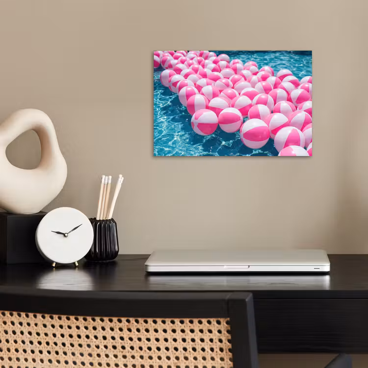 Poster - Strandballen - Roze - Water — 2