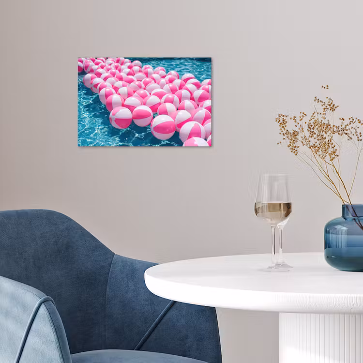 Poster - Strandballen - Roze - Water — 4