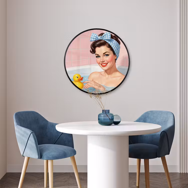 Ronde fotolijst - Badkamer - Eend - Blauw — 3
