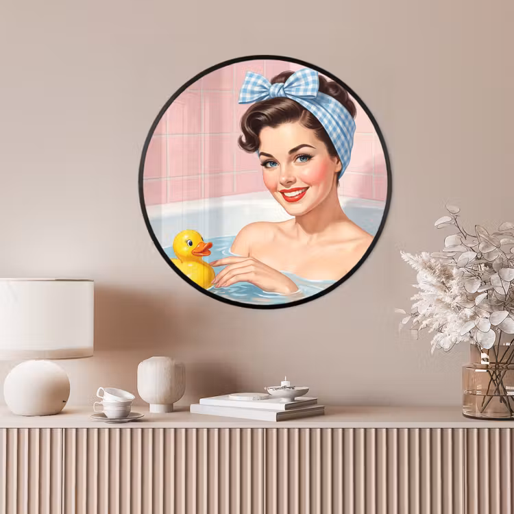 Ronde fotolijst - Badkamer - Eend - Blauw — 4