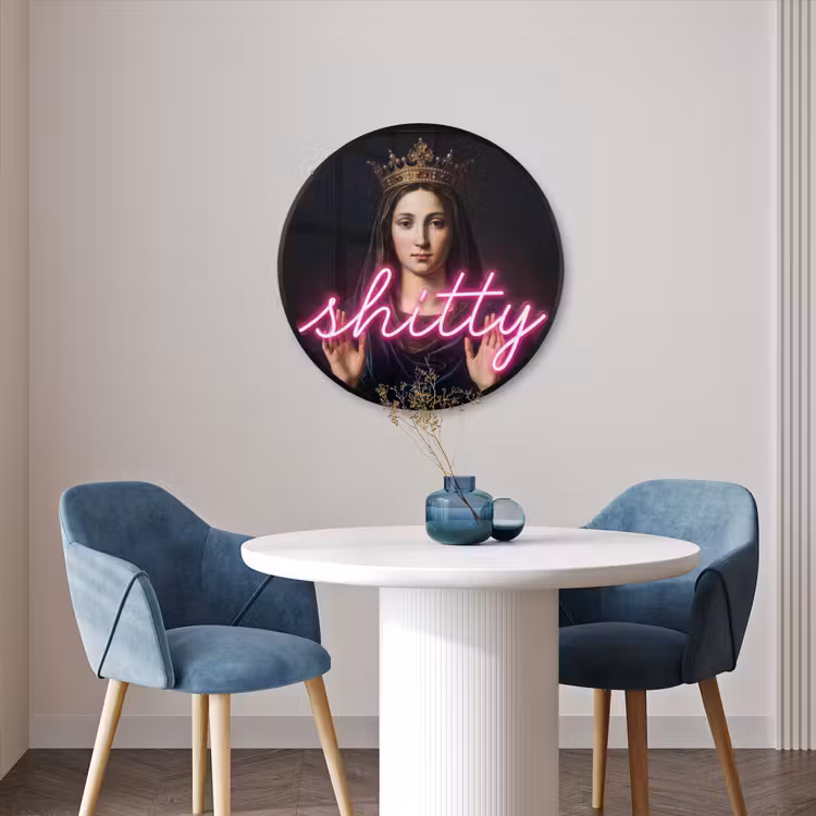 Ronde fotolijst - Ironisch - Tekst - Neon — 3
