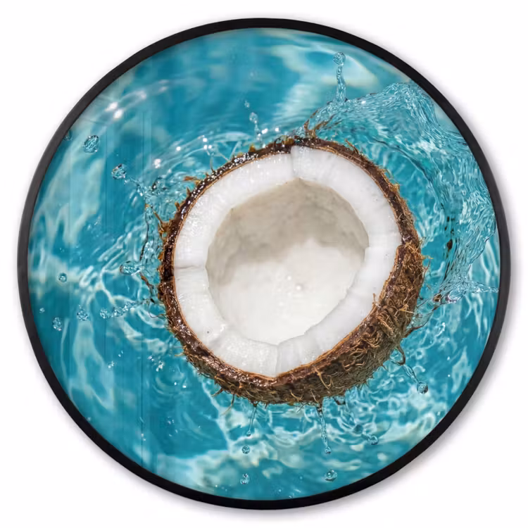 Ronde fotolijst - Kokosnoot - Water - Wit — 1