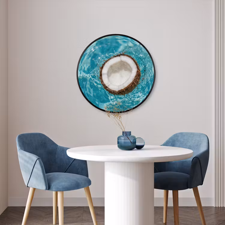 Ronde fotolijst - Kokosnoot - Water - Wit — 3