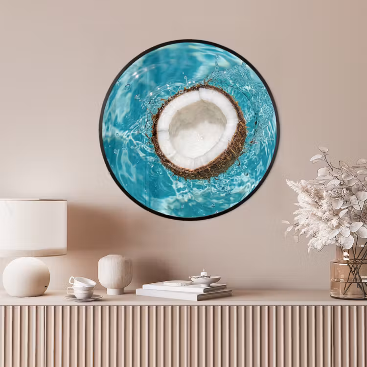 Ronde fotolijst - Kokosnoot - Water - Wit — 4