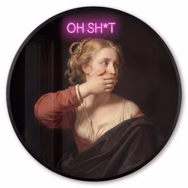 Ronde fotolijst - Quote - Neon - vrouw — 1
