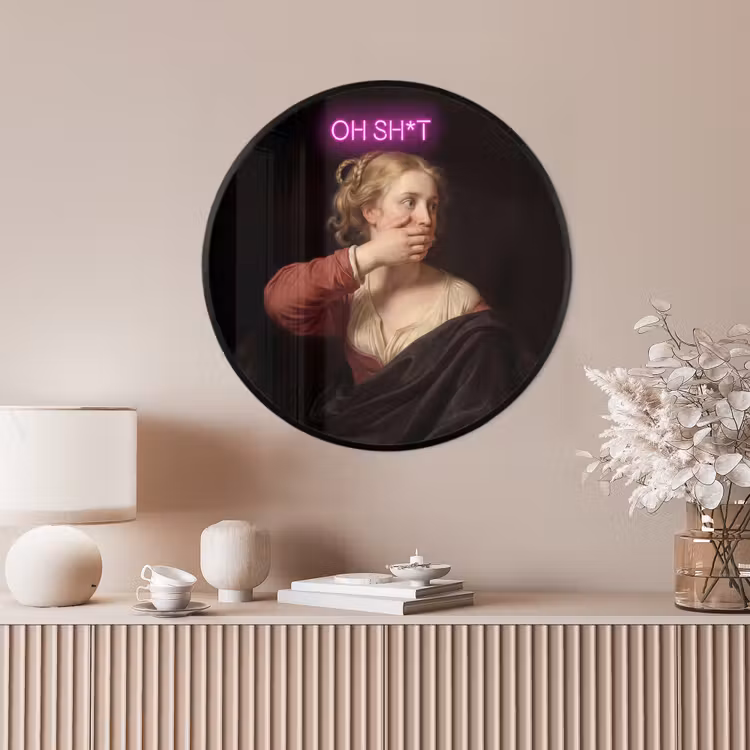 Ronde fotolijst - Quote - Neon - vrouw — 4