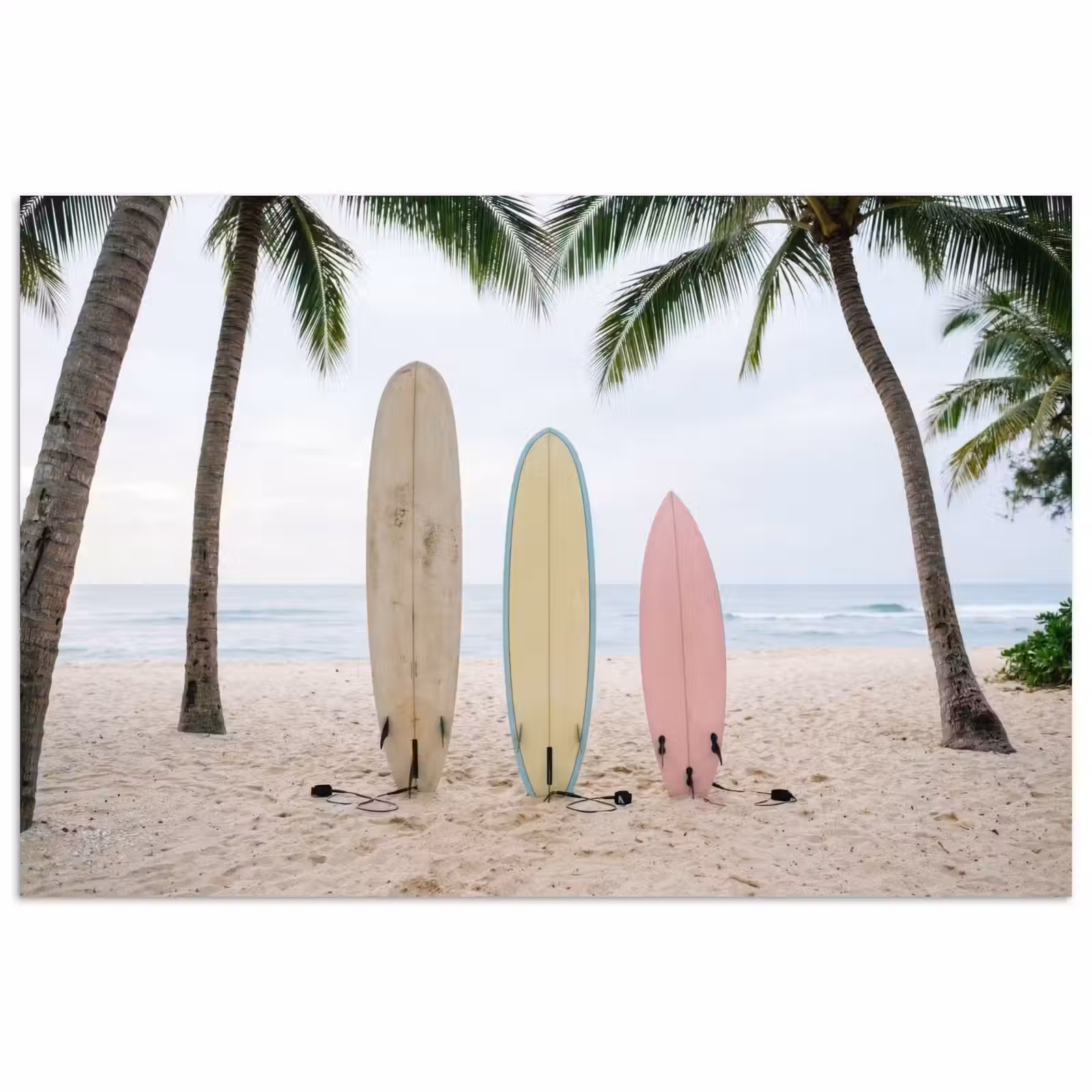 Poster - Surfboard - Palmbomen - Kleurrijk — 1
