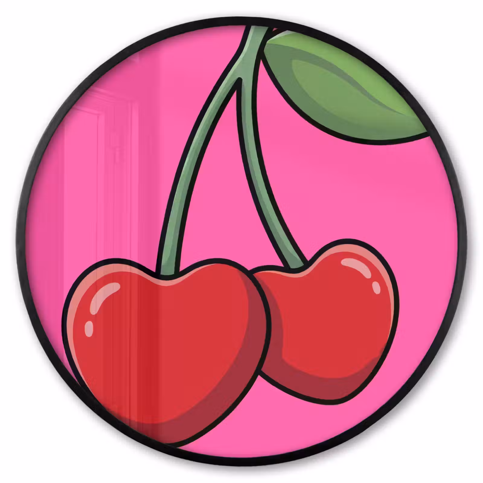 Ronde fotolijst - Kers - Roze - Fruit — 1