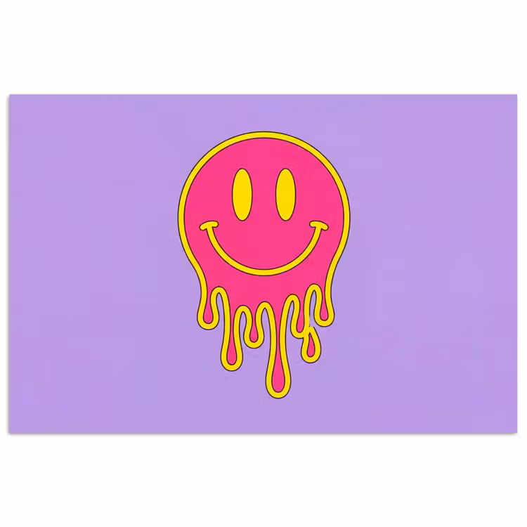 Poster - Smiley - Drip - Neon — 1