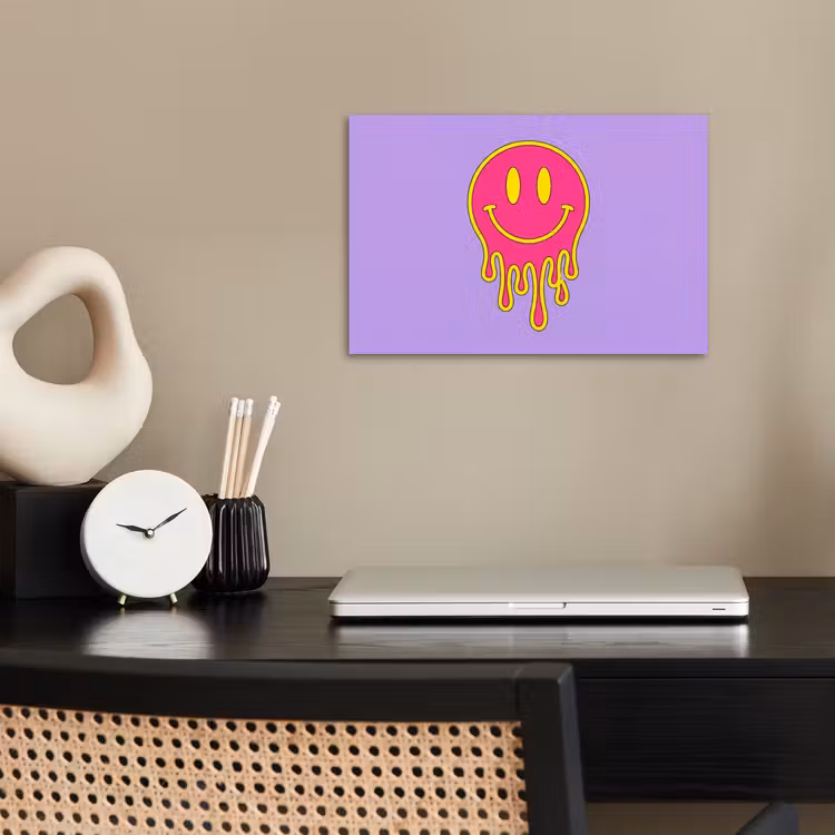Poster - Smiley - Drip - Neon — 2