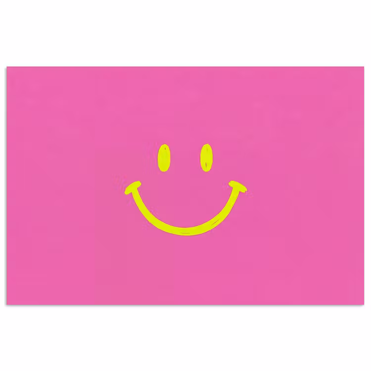 Poster - Smiley - Vrolijk - Roze — 1