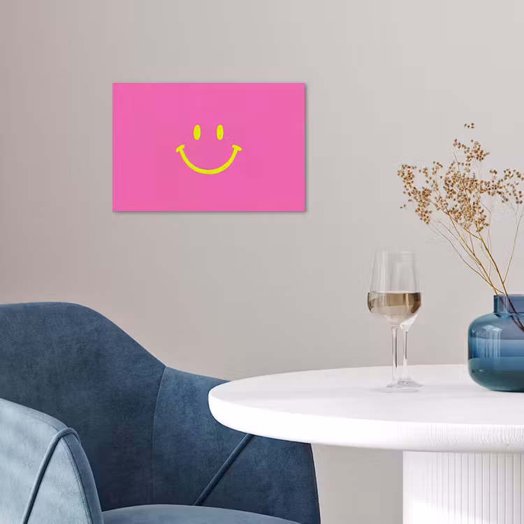 Poster - Smiley - Vrolijk - Roze — 4