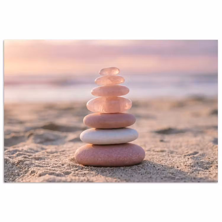 Poster - Stenen - Zand - Roze — 1