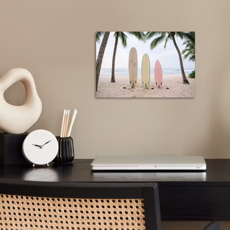 Poster - Surfboard - Palmbomen - Kleurrijk — 2