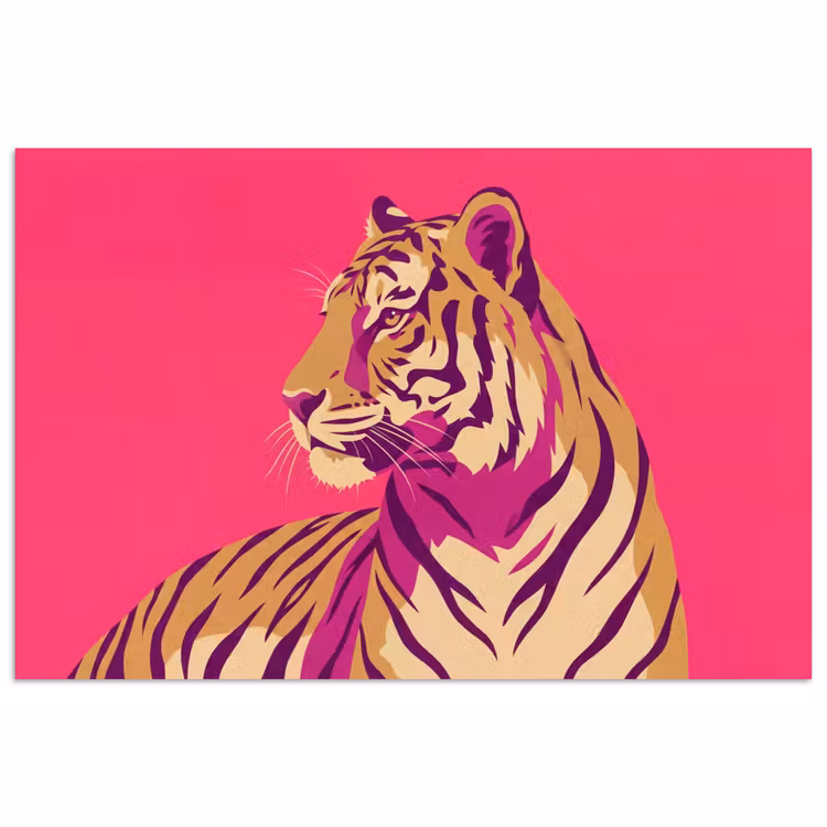 Poster - Tijger - Modern - Neon — 1