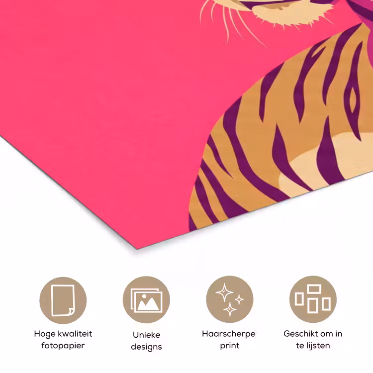 Poster - Tijger - Modern - Neon — 5