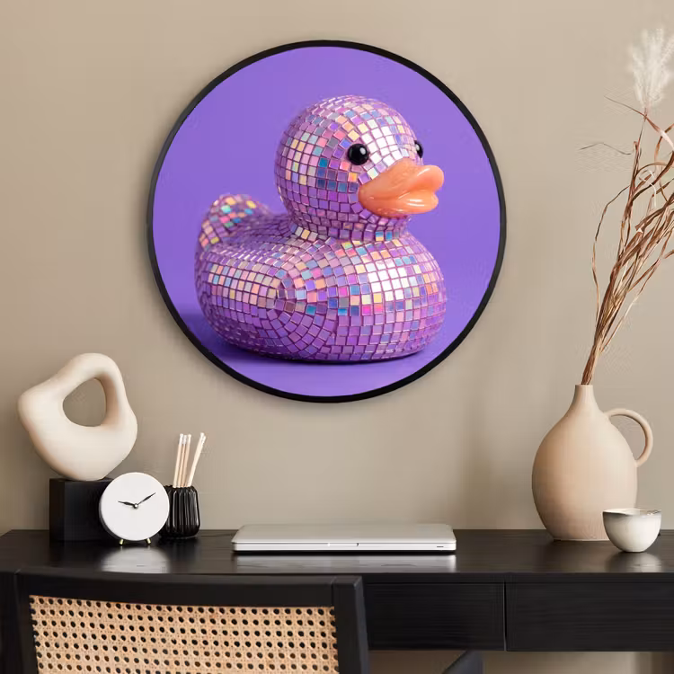 Ronde fotolijst - Disco - Eend - Paars — 2