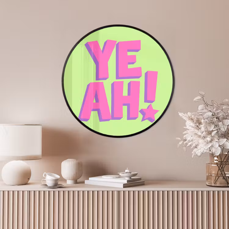 Ronde fotolijst - Groen - Neon - Quote — 4
