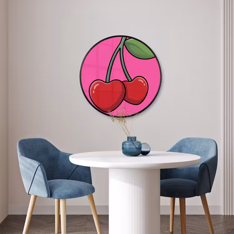 Ronde fotolijst - Kers - Roze - Fruit — 3