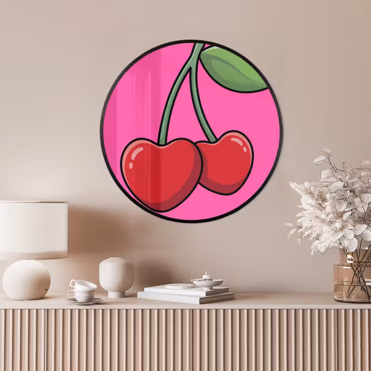 Ronde fotolijst - Kers - Roze - Fruit — 4