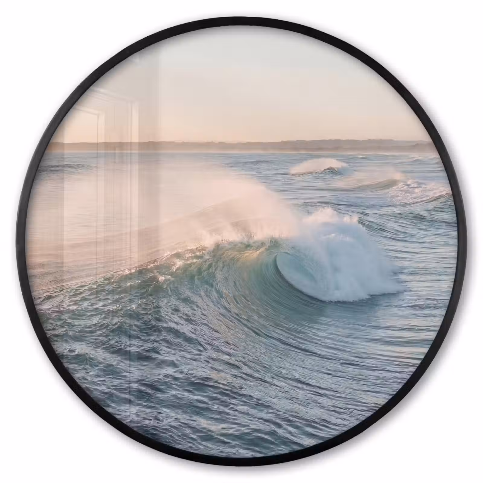 Ronde fotolijst - Golf - Zee - Water — 1