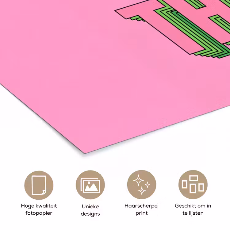 Poster - Tekst - Bold - Roze — 5
