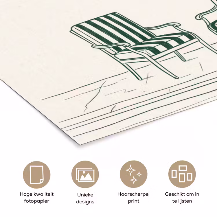 Poster - Terras - Illustratie - Groen — 5