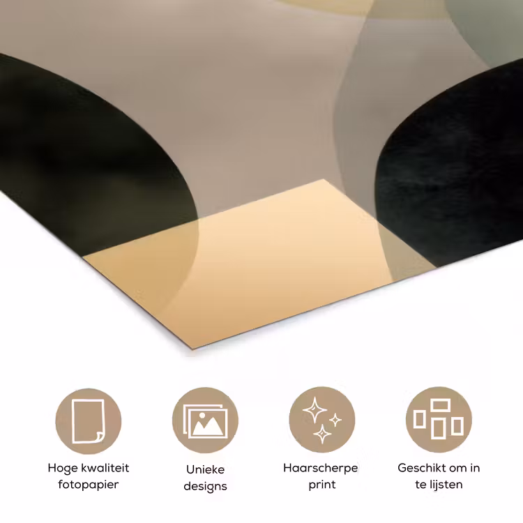 Poster - Vlakken - Abstract - Beige - Cirkels — 5