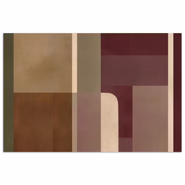 Poster - Vlakken - Abstract - Bordeaux - Lijnen — 1