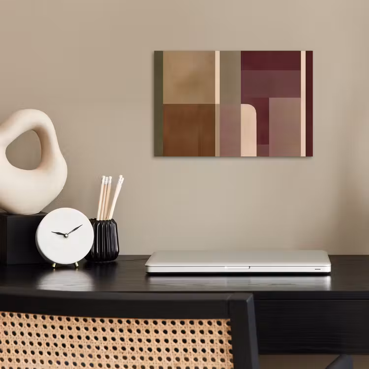 Poster - Vlakken - Abstract - Bordeaux - Lijnen — 2