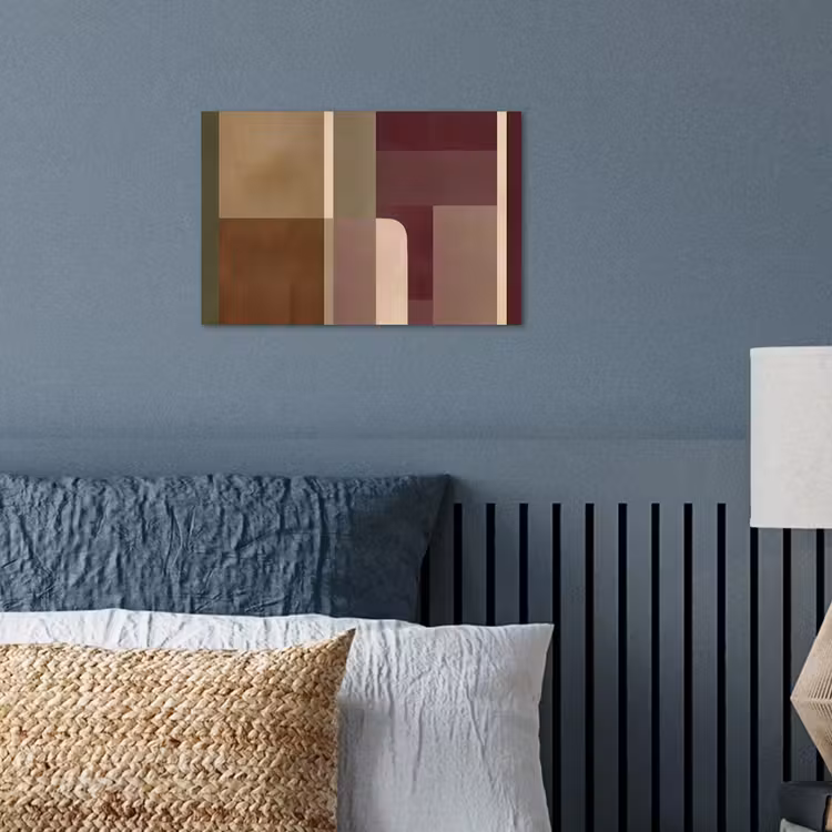 Poster - Vlakken - Abstract - Bordeaux - Lijnen — 3
