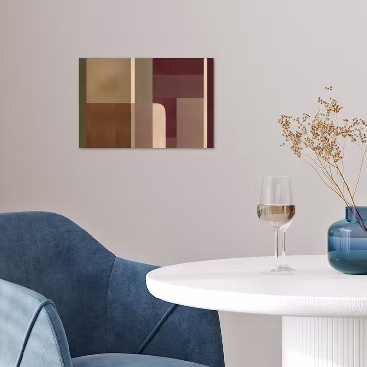 Poster - Vlakken - Abstract - Bordeaux - Lijnen — 4